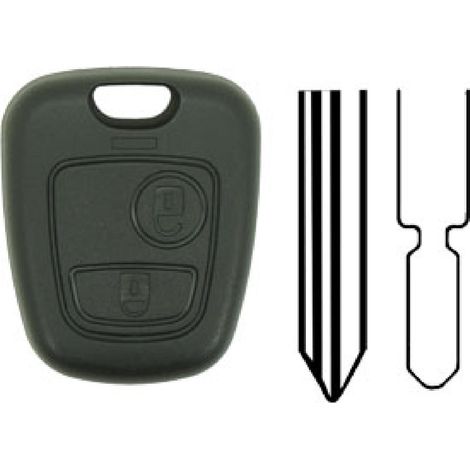 PSA22 - Coque compatible Peugeot Citroen 2 boutons