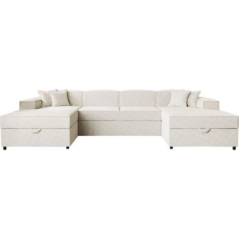 Sofá rinconero Clovis 115, Coral 15, Función de descanso, Almacenaje, 320x166x79cm, 0