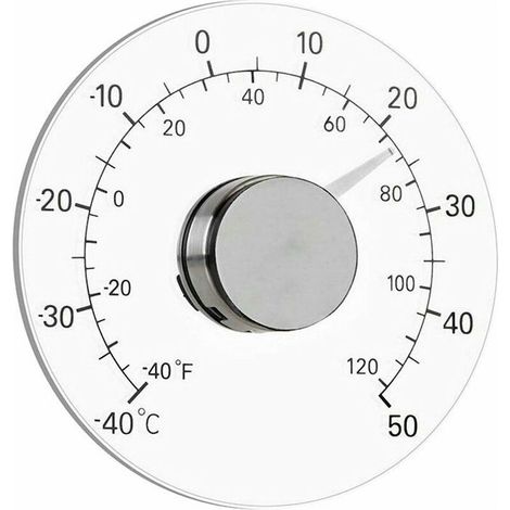 Thermomètre de fenêtre intérieur et extérieur, pas de pi nécessaire, cadran transparent, thermomètre météo (1/5)