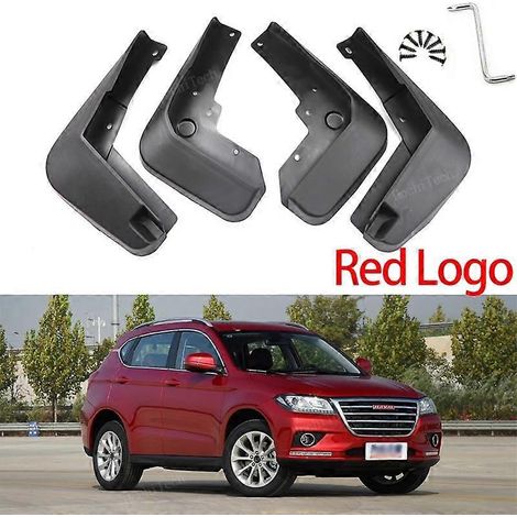 Schmutzfänger für Autoräder, Spritzschutz, weiche TPE-Radkotflügel für Great Wall Haval H2 (2014–2021), rotes Logo H2