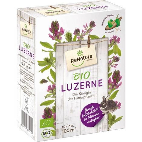 ReNatura Luzerne bio (Medicago sativa) 0,5 kg Graines de plante fourragère vivace