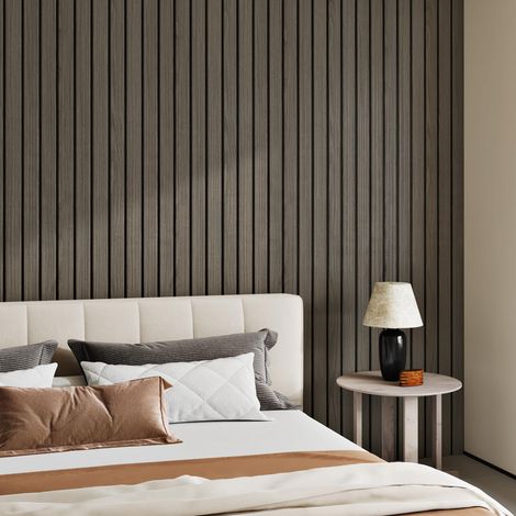 Panneau Muraux Adhesif 3D Bois Marron Decoratif Pvc Pour Salon (1/4)