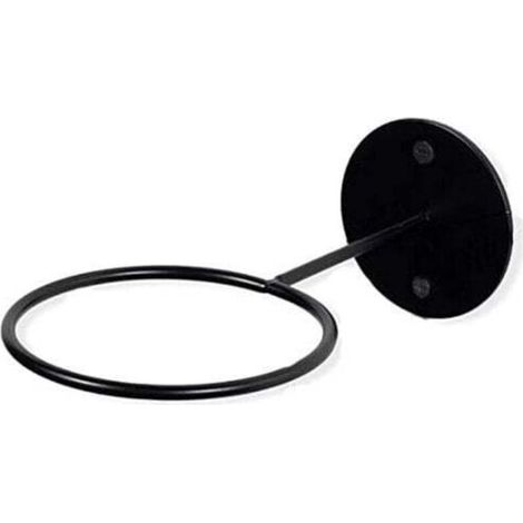 Support mural rond pour pot de fleurs Ulisem 21,5 cm Noir
