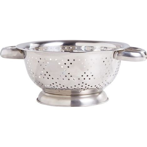Passoire de cuisine - 24 x 9,2 cm - Passoire à égoutter - Égouttoir - Acier inoxydable - Argent (1/5)