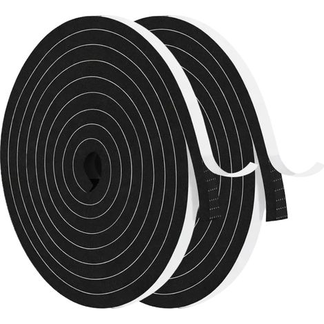 10 m Insulating Door and Window Seal (10 mm x 6 mm), Anti-Cold, Shock and Anti-Slip, Noise and Thermal Insulation, 2 Rolls Total for Entrance Doors (1/5)