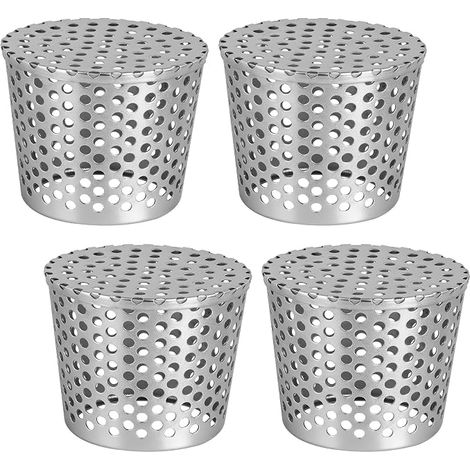 4 Pieces Gutter Grid 75-90 mm, Stainless Steel Gutter Leaf-Proof Filter, Drainage Grids for House Eaves, Ditched Sewer to Prevent Blockages (1/5)