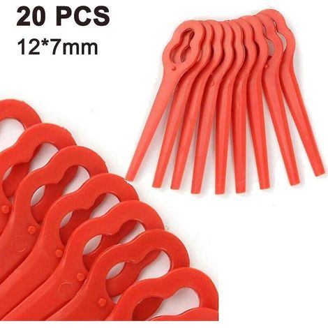 100 lames de tondeuse à gazon en plastique, lames de coupe-bordures - 20 pièces (1/5)