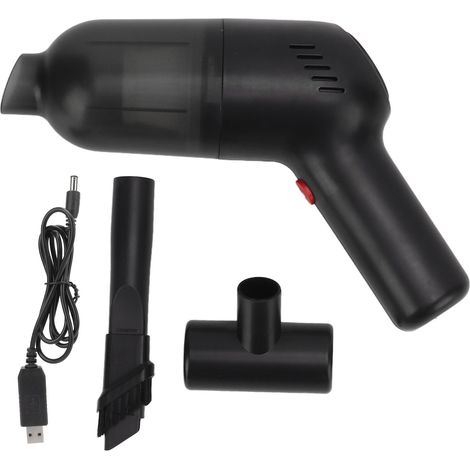 Aspirateur Main Sans Fil Rechargeable, Double Filtration, Vitesse Réglable, Poignée Ergonomique Léger, Noir Anti-Poussière (1/5)