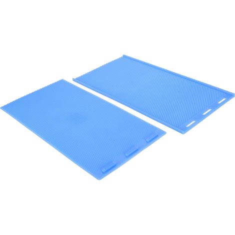 Moule en caoutchouc souple pour feuilles de cire d'abeille (2 pièces), outil de pressage flexible pour apiculteur, bleu foncé. (1/5)