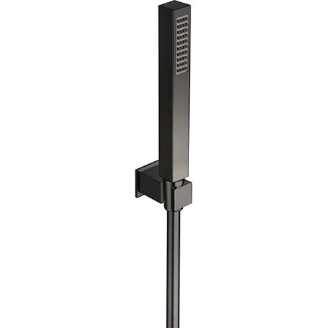 Kit de support carré et douchette carré chromé noir TABULA - CRISTINA ONDYNA PD64672