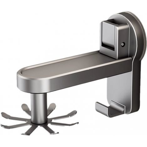 Gris, 1 pièce Porte ustensiles de cuisine à ventouse, aucun perçage requis, aucun dommage au porte couverts, crochet robuste rotatif à 360 °, adapté à une utilisation murale, pour planches à découper/ (1/5)