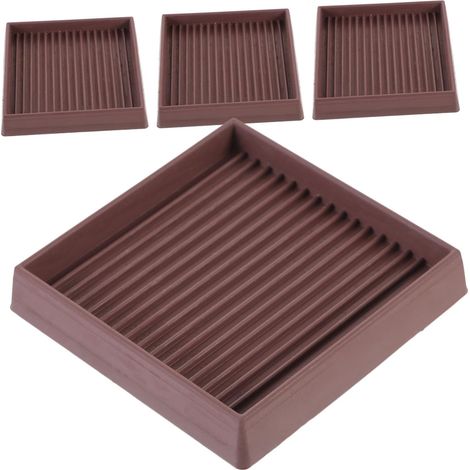 Lot de 4 protections antidérapantes carrées pour pieds de canapé et (1/5)