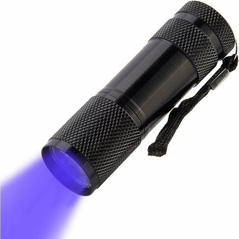 AMXCNOY 9-LED-UV-/Schwarzlicht-Taschenlampe, UV-LED-Taschenlampe, Fleckendetektor, Fleckenfinder für Kleidung, Teppiche oder Läufer (1/4)