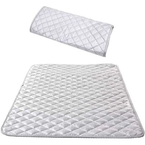Isolierter Bügelbrettbezug, Dampfbügelmatte, Baumwolle, Tragbare Tischbügelmatte für Waschmaschine, Trockner, Reisen, Zuhause, Silber, 48 x 85 cm (1 Stück) (1/5)