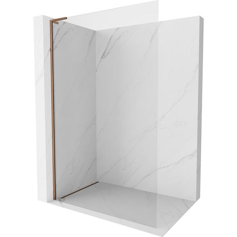 Mexen Kioto-X L Duschwand Walk-in 90 x 200 cm, transparent 10 mm, Roségold - 800-090-107-60-00-X (1/5)