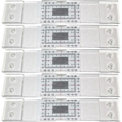 Bardusch - Enregistrement de Survei-llance des Fissures, 5pièces Moniteur de Fissures en Acrylique Transparent, Moniteur de Jauge de Fissure, Outil de Mesure des Fissures pour le Conte standard et d'a (1/5)