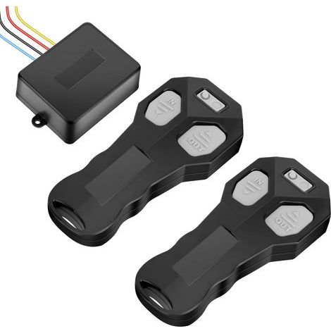 Zoternen Télécommande de treuil sans fil universelle, double contrôleur, interrupteur radiocommandé, télécommande RF 12 V-24 V, portée de 30 m, compatible avec Warn Ramsey Superwinch Smittybilt Gorill (1/5)