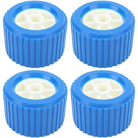 Rouleau oscillant nervuré, lot de 4 rouleaux oscillants marins bleus 108x75x19mm, rouleaux de guidage pour remorque de bateau ou de yacht (1/4)