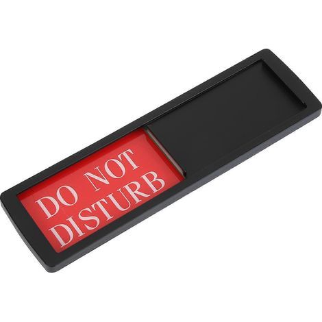 Panneau « Ne pas déranger » Panneau « Confidentialité » Panneau « Veuillez frapper » pour les toilettes du bureau à domicile-18x5cm-Black (1/2)