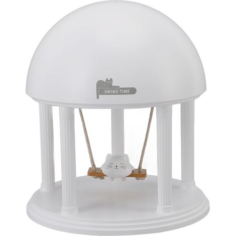 Enceinte Lampe de Nuit avec Projecteur, Balançoire Féline Mignonne, Variation Continue Recharge USB, Lampe de Chevet Cadeau Anniversaire (1/5)