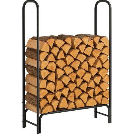 Kaminholzregal 100cm Außen- Innenbereich Feuerholzregal Brennholzstapelhalter Metall Pulverbeschichtet Kaminholzhalter Aufbewahrungsständer