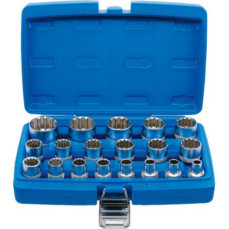 BGS juego de vasos Gear Lock accionamiento cuadrado interior 12,5 mm (1/2") 19 pzas. - 2152 (1/5)