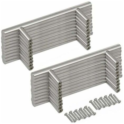 20PCS Poignée Baton De Porte T- Bar Cuisine Porte Poignées Entraxe 192 mm