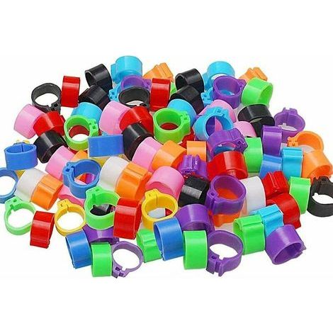 100 Pièces Bague Pour Pied d’Oiseaux Anneau d'Identification En Plastique Pigeon Bague 8mm Anneaux De Pied Pour Oiseaux Pour Marquage Fermes Élevage Depoussins De Caille De Perroquet Oiseaux Volailles (1/5)
