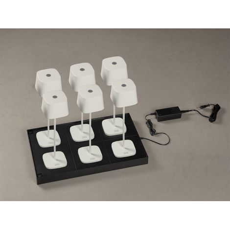 6er Set Outdoor Akku Tischleuchten mit USB Ladestation (1/5)