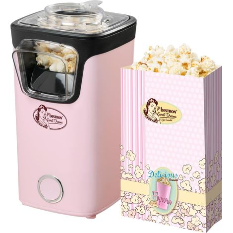 machine a pop corn, popcorn machine avec technologie d'air chaud, inclut 10 sacs à popcorn (1/5)