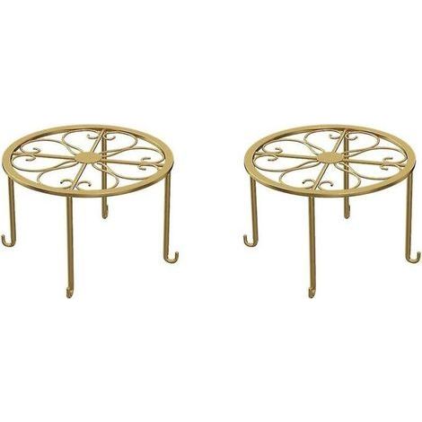 Support de pot de fleurs en fer au sol pour plantes de jardin, balcon, support rond, décoration d'intérieur (1/3)