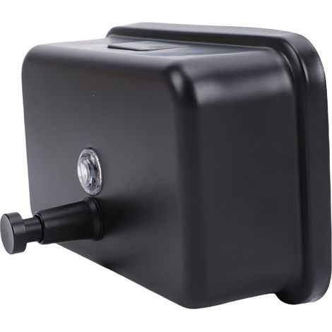 Distributeur savon mural 1200ml Acier inoxydable 304 Noir Résistant Camping-car Bateau (1/4)
