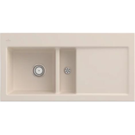 VB Einbauspüle Subway 60 677001 1000x510mm Rechteck Ivory CeramicPlus (1/3)