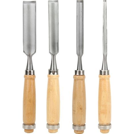 Holzmeißel, Zimmermannsmesser, 4-teiliges Holzbearbeitungswerkzeug (1/5)