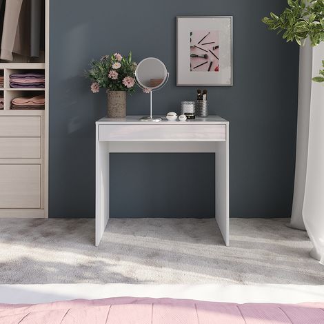 Mesa de maquillaje Sherry, Blanco/blanco alto brillo, 81.4 cm, Vicco (1/5)