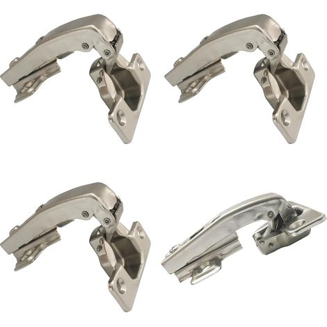 95 Degré Crampons Charnière Ø 35 mm sans Amortisseur pour Porte Charnières pour Portes Placard Meuble Cuisine Lot de 4 (1/5)