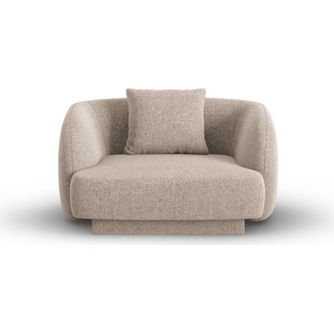 Fauteuil en chenille beige (1/5)
