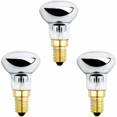 Lot de 3 ampoules à lave E14 R39 25 W, à intensité variable, blanc chaud 2600 K, 250 lm, petite ampoule à réflecteur pour lumières à bulles chauffées, lumières de fusée, lampes flash (1/4)