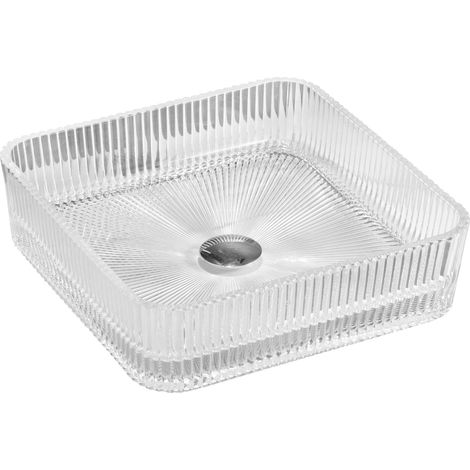 Mexen Nira lavabo da appoggio in vetro 39 x 39 cm, trasparente - 24203900 (1/2)