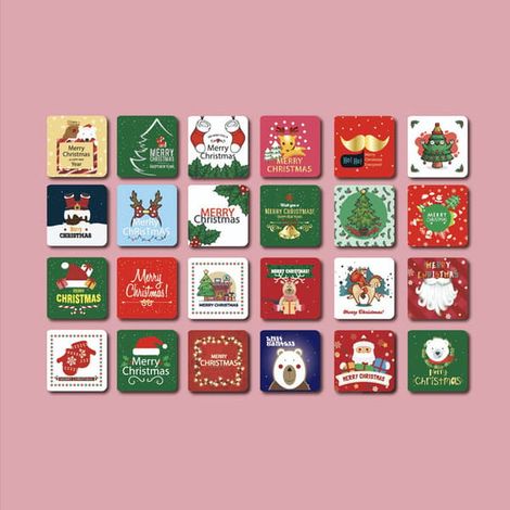 48 cartes de Noël et de Nouvel An rétro, dessinées à la main, issues de la collection de cartes de Noël du festival, la veille de Noël. (1/5)