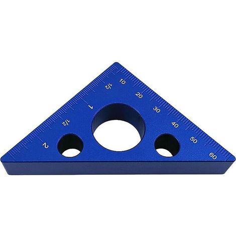 Règle triangulaire en alliage d'aluminium 45/90 degrés pour une mesure précise dans le travail du bois et les projets de construction de maison