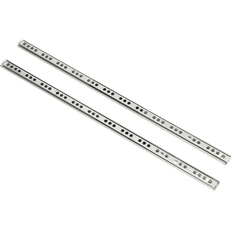 Composants, glissières silencieuses, glissières de tiroir, glissières télescopiques à billes avec amortissement (406 mm) (1/5)
