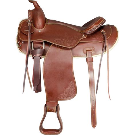 16", Marrone: Sella western stondata modello SILVER WIRE