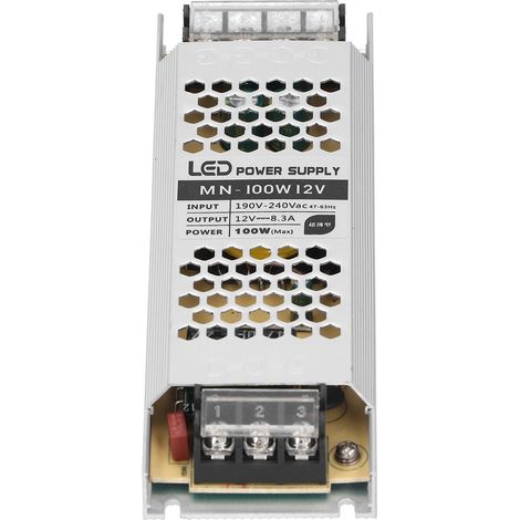 Alimentation 100W IP68 pour bande LED, entrée AC190-240V sortie 12V, série CTN (1/5)