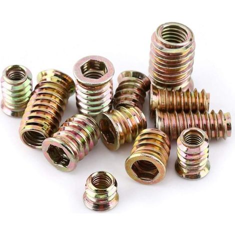 20 pièces - M10x25mm - Écrous hexagonaux - Écrous Écrous - Écrous - pour Meubles en bois - Tête fraisée - fer - Galvanisation colorée (1/5)
