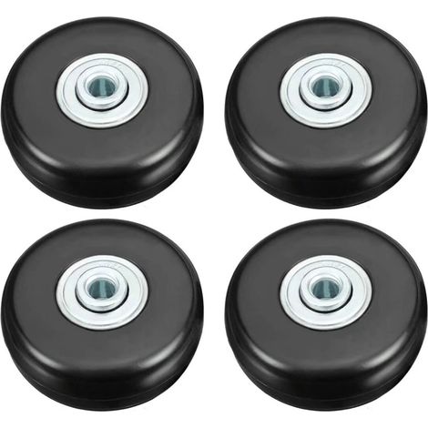 Kofferrollen, Gepäckreparaturrollen, robuste 50-mm-Gummirollen mit geräuscharmer Universal-Drehfunktion für Koffer, Gepäck, Rucksäcke und Reisegepäck