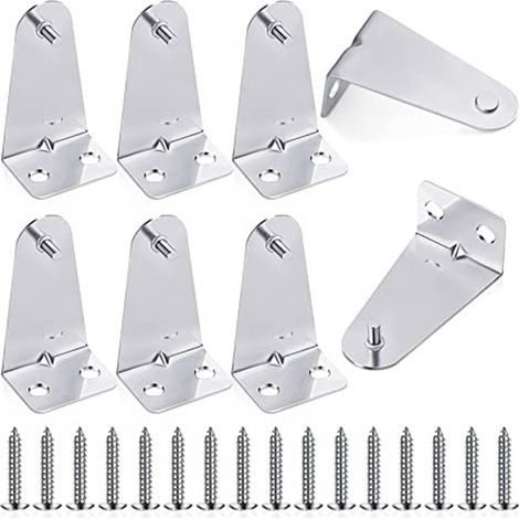Dreieckige Klammern + Nägel und Schrauben, 1-Zoll (25,4 mm) lange, windfeste Metallhaken zur Befestigung der unteren Stange der Jalousie. (1/5)