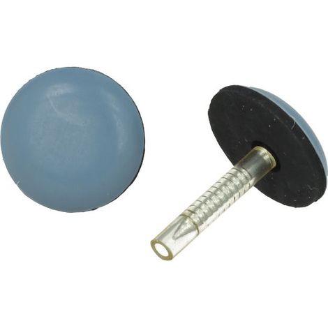 MASIDEF - 8 PEZZI - SCIVOLI PTFE CON CHIODO Ø20MM - COLORE GRIGIO (1/2)