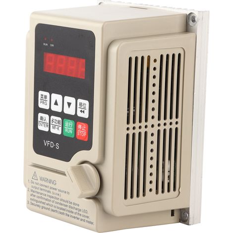 Variateur de fréquence 220V 0,4kW, convertisseur monophasé vers triphasé, variateur de vitesse VFD, entrée 1 phase, sortie 3 phases, moteur 0,4kW, régulateur de fréquence industriel (1/5)