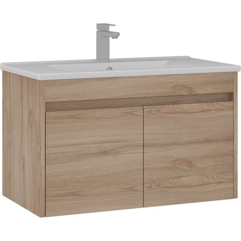 Mobile lavabo "Side 85 v2" - 85 x 45 x 52 cm - Rovere (1/3)